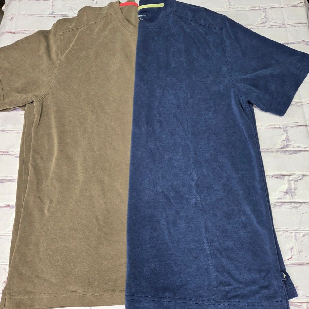 2 Pack - Tommy Bahama TShirt Navy Olive Tencel Lyocell Soft Blend Casual Men XL
